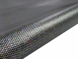 Laminated Geometric Printed Lambskin Leather