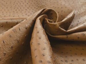 Ostrich Embossed Lambskin Nappa Leather
